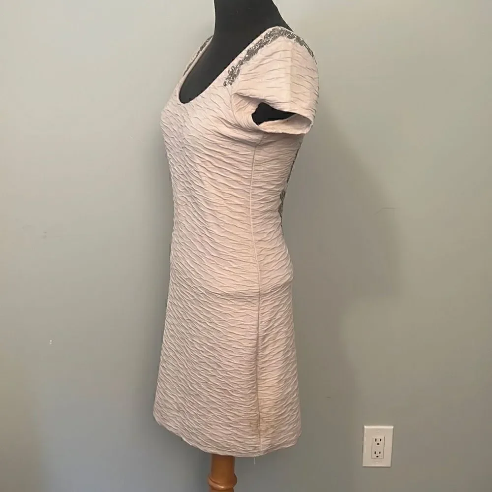 Free People Bringing Sexy Back Women's Cream Beaded Open Back Dress - Picture 6 of 9